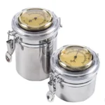 Inicio 24 Cigar Humidor W Humidifier Tobacco Jar and Hygrometer-Hold Multiple Cigar Accessories Stainless Steel Tabaco Case
